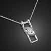 Necklace Single Inlaid Gemstone Elegant Chain Simple Box Chain Platinum Plated Charm Jewelry
