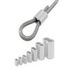 Wire Rope Ferrule M1 M1.2 M1.5 M2 M2.5 M3-M12 Aluminum Ferrules Clamps 8-Shape Double Hole Aluminum Casing Wire Rope Oval Clip