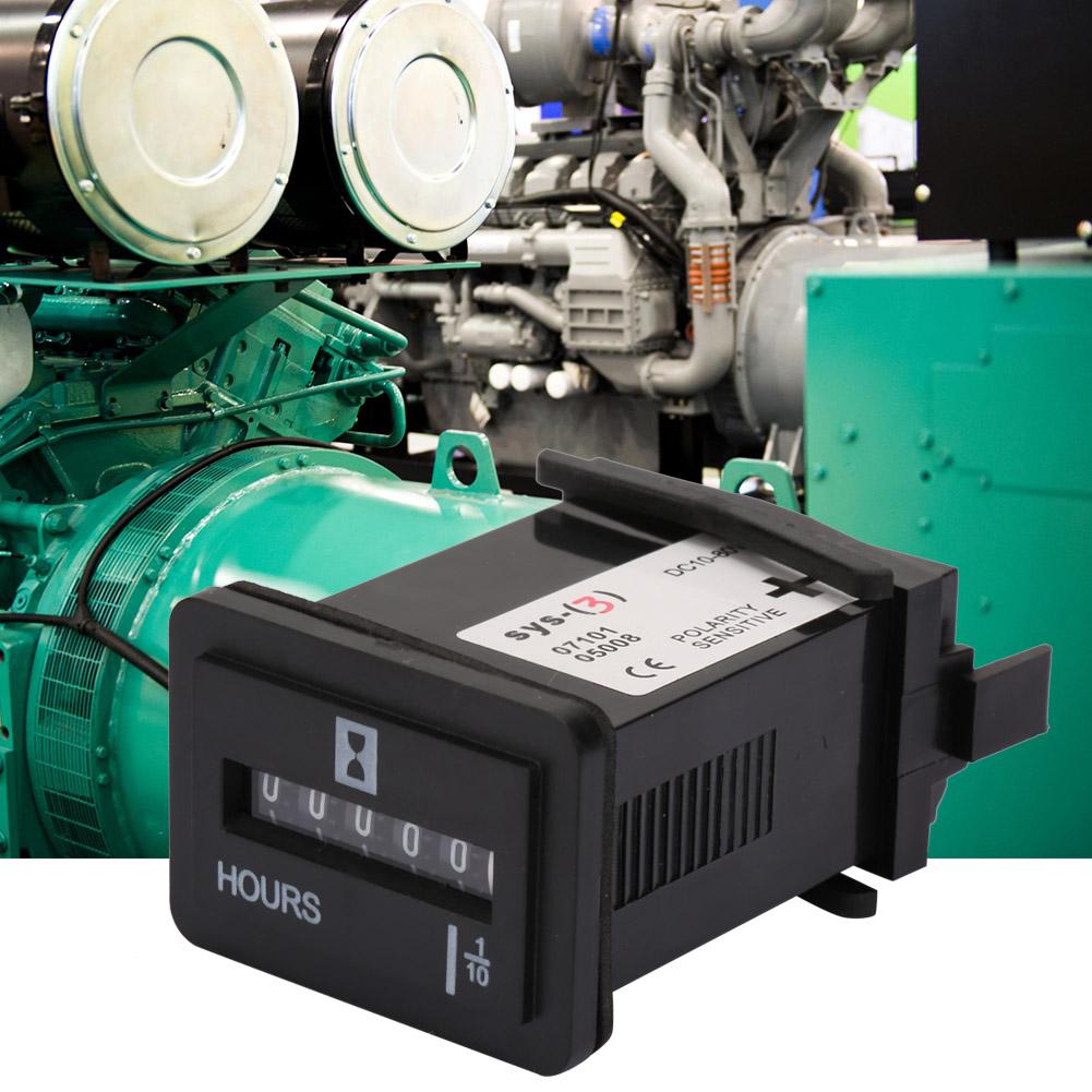 10 80V AC DC 99999,9 Stunden Quarz-Stundenzähler für Motor-Generator-Zeitzählung