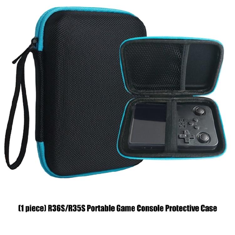 Carrying Case for R36S/R35S Scratchproof Storage Box Handheld Game Console Shockproof Protector Case with Mesh Pocket