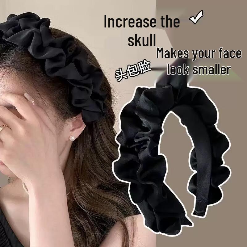 CHIMERA French Retro Pleated Satin Hairband