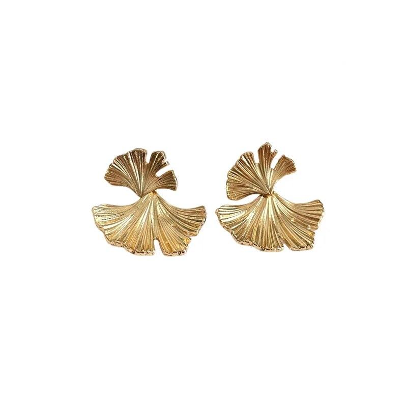 Vintage Flower Leaf Earrings, High-End Ginkgo Leaf Earrings, Versatile And Niche Style Earrings For Women