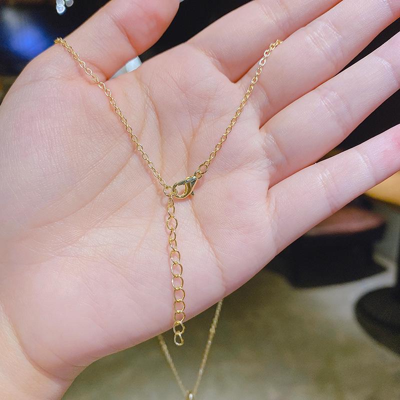 Women's Copper Inlaid Zircon Choker Necklace - Simple Aesthetic, Light Luxury, Clavicle Chain