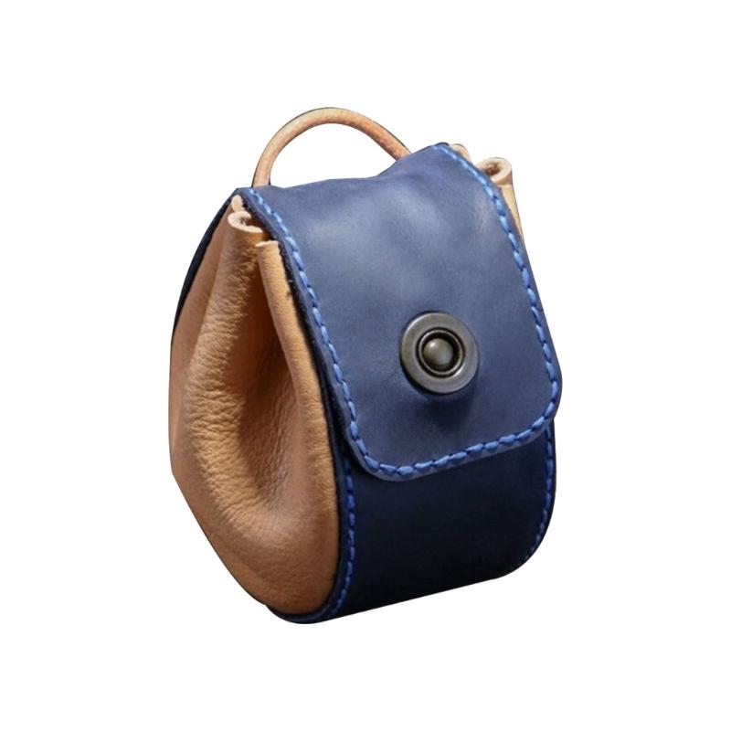 Leather Dice Bag Vintage Drawstring Pouch for Role Playing Game Coin Purse Jewelry Storage Bag Board Games Accessories синий