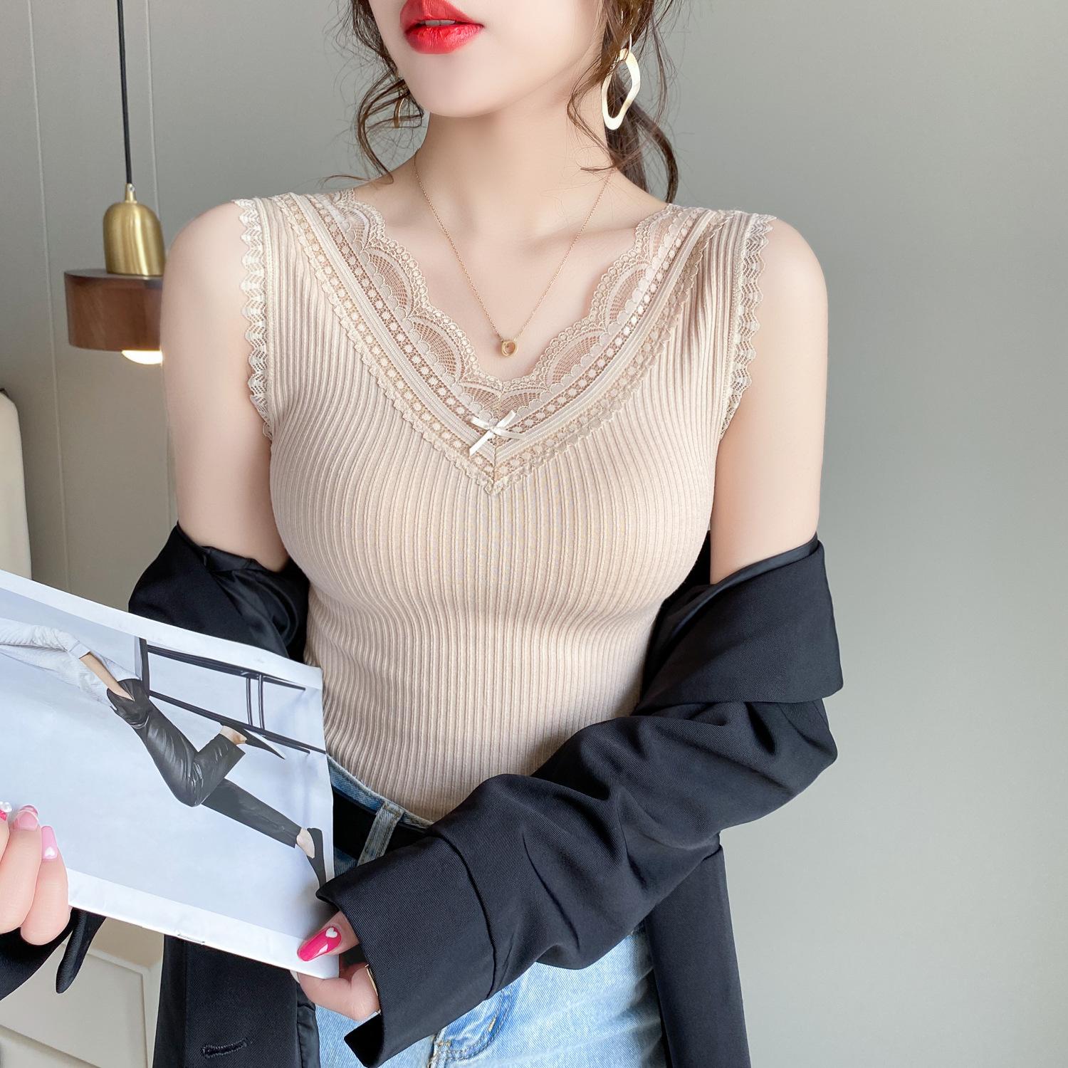 

Женский эластичный жилет с широкими плечами, облегающий, без рукавов, с большим бантом внизу, универсальный топ больших размеров One size