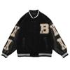 Giacca bomber da baseball donna Hip Hop Harajuku Bone Letter Patchwork giacche in pelle Streetwear uomo unisex