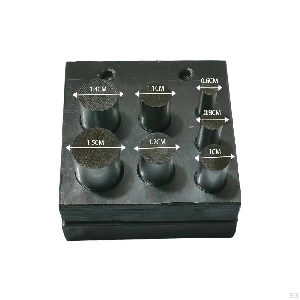 5 / 7 Holes Assorted Size Disc Cutter Set With Round Metal Punches & Block For Jewelry Making