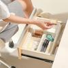 Expandable Storage Box Drawer Organizer with Removable Dividers Adjustable 3-Compartment Drawer Divider for Office Kitchen Bathroom Bedroom