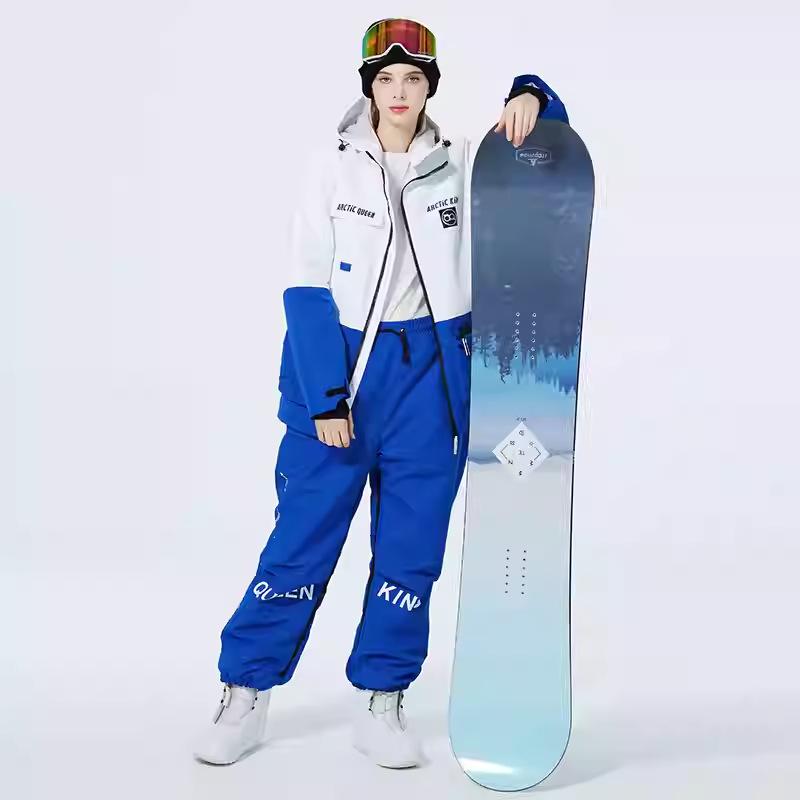 Unisex Couple's Korean Style Ski Suit Set: Warm, Thick Jacket and Pants for Snowboarding & Alpine Skiing