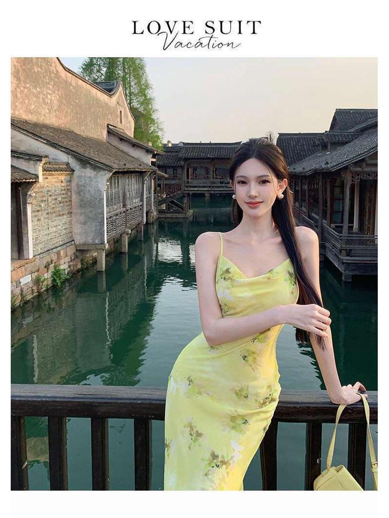 Elegant Floral Maxi Dress - Summer Sexy Beach Vacation Outfit