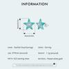 Turquoise Starfish Threaded Earring Summer Fresh S925 Sterling Silver Star Stud Earrings