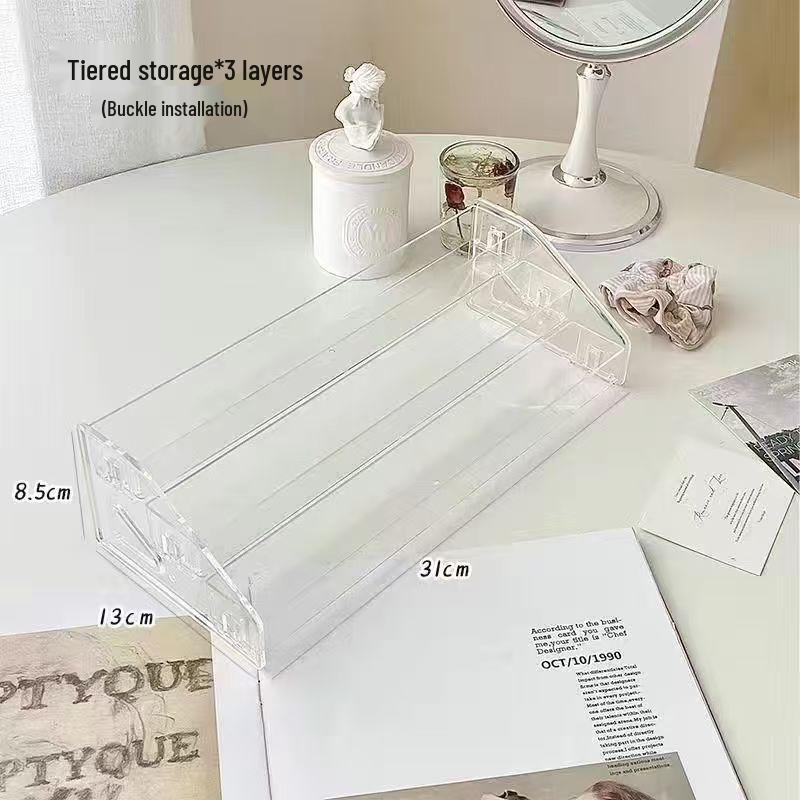 Акриловая подставка для значков с многоуровневыми прозрачными полками для хранения