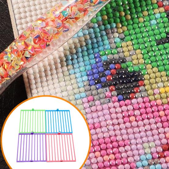 4 Buc Riglă Artă Diamant Instrument de Aliniere Diamante de Precizie pentru Diamante Parțiale Complete Instrument DIY Artă Diamant Cadou pentru Entuziaști Artă Diamant Începători