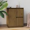 Day and Night - Day and Night Sideboard In Solid Honey Brown Pine Wood 60x34x75 Cm