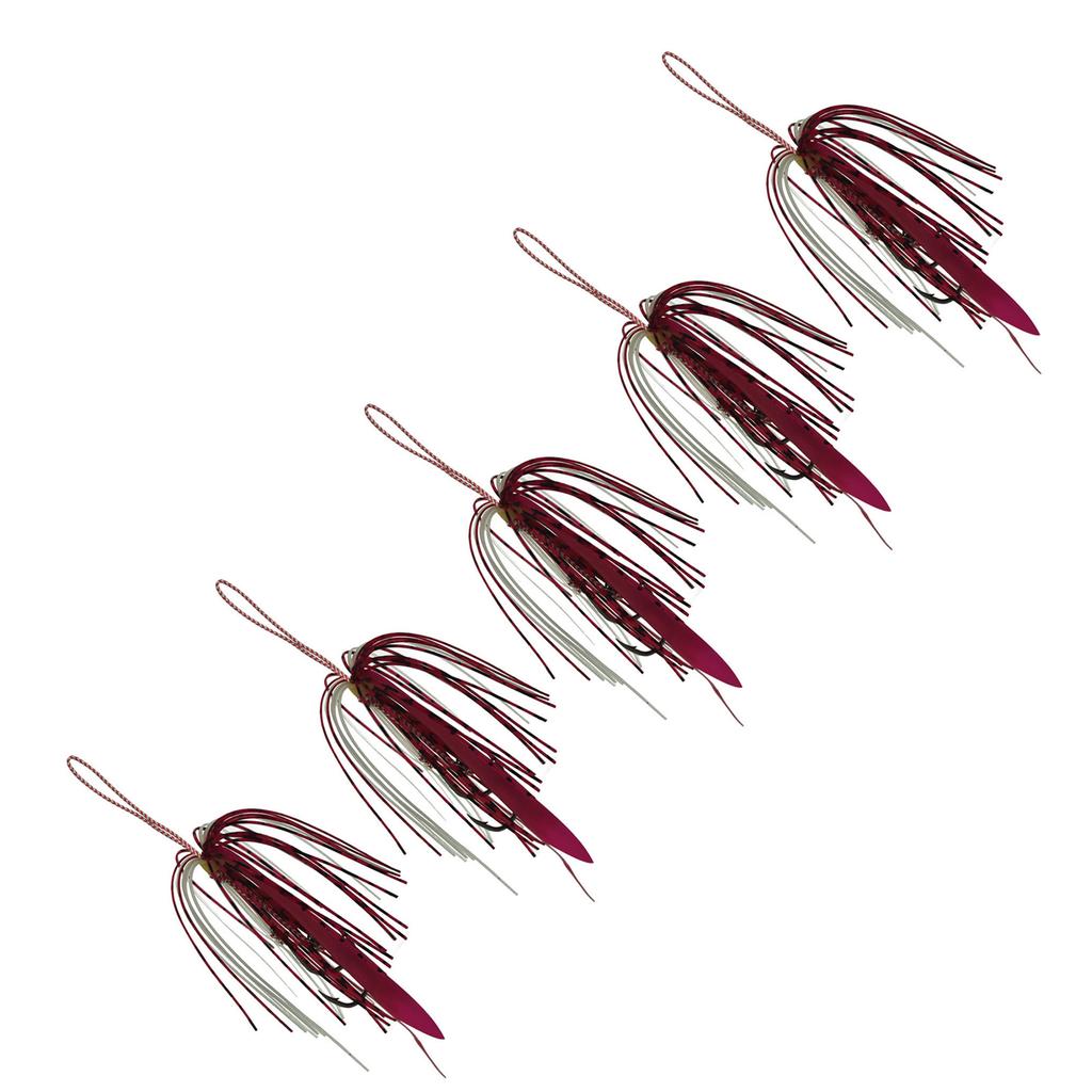 5 Pack High Carbon Steel Double Jigging Assist Hook Saltwater Fishing Hook Replacement Hook Vertical Jig Lures Hook Set