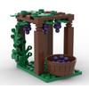 Druiven Pergola Plant Boom Stad Bakstenen MOC Creatief Assembleren Kleurrijke Den met Basisplaat Planten Model Bouwstenen Boom Speelgoed