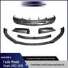 Carbon Fiber RZ Style Aero Kit for Tesla Model S: Front Lip, Side Skirts, Rear Diffuser