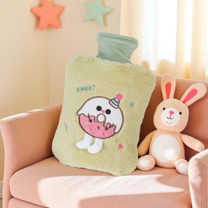Cute Plush Double-Insert Hot Water Bottle