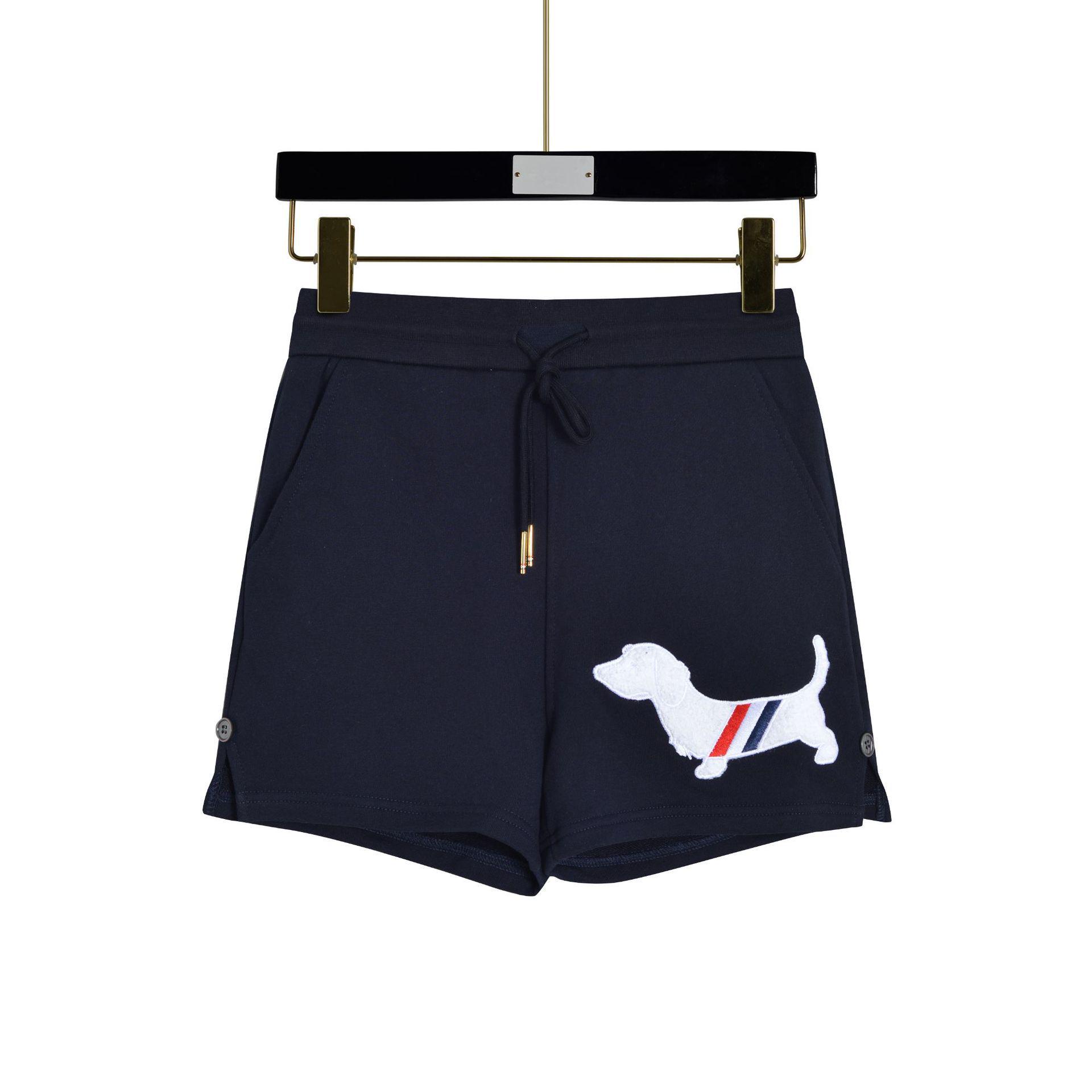 Women s Summer Embroidered Small Dog Shorts - Casual & Slimming Size: 2