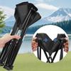 Rapid Fold Portable Stool Large Seat Water Resistant Texture Integrated Side Pocket Small for Backpacking Trip