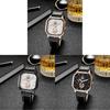 Business Watch Mens Leather Quartz Wristwatch With Minimalist Dial For Formal Wear