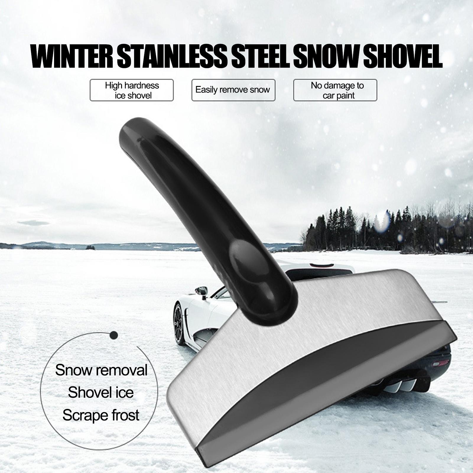 Car Window Windshield Ice Scraper Wear-resistant Defrost Snow Shovel for Snow Ice Cleaning Assistant Stainless Steel