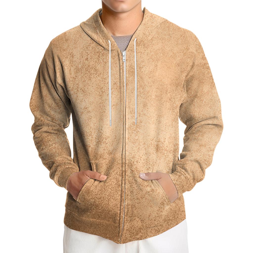 Pánská volná ležérní bunda s kapucí a stahovací šňůrkou