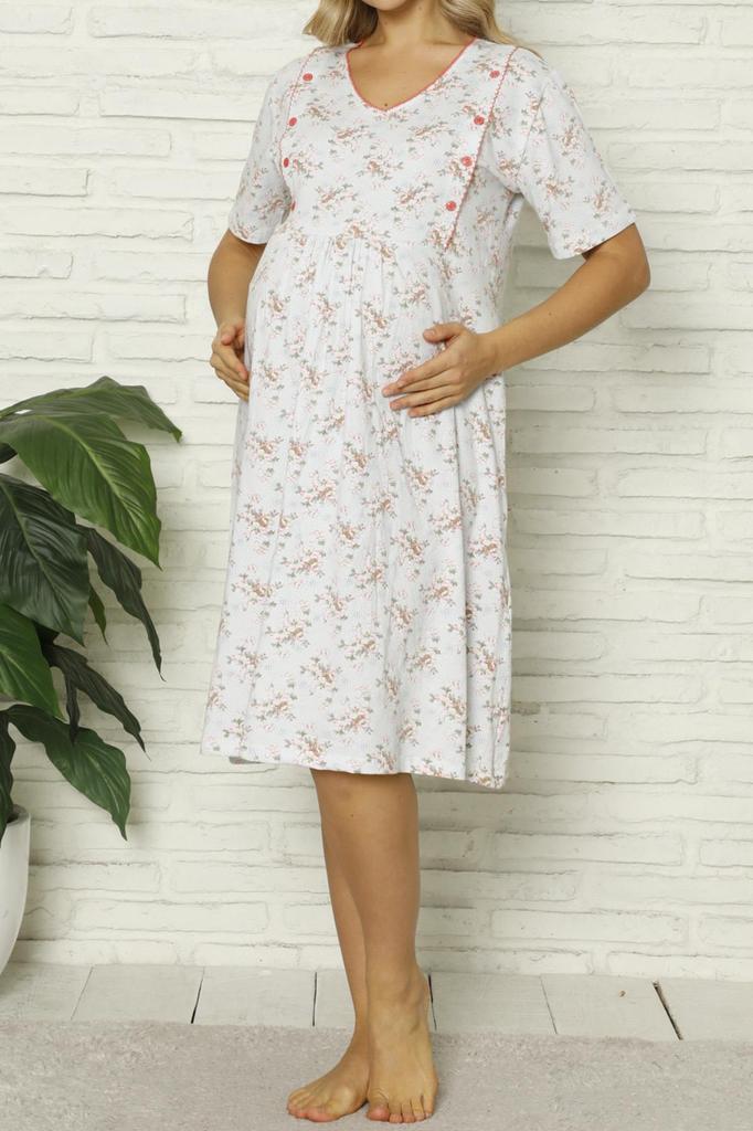Maternity Tunic Nightgown Short Sleeve Lycra