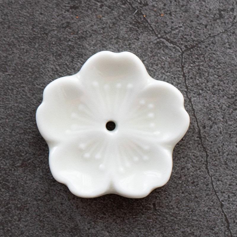 Ceramic Cherry Blossom Incense holder wax melt Burner sahumerios holder Aromatherapy Office Teahouse Living Room Ornament XX007