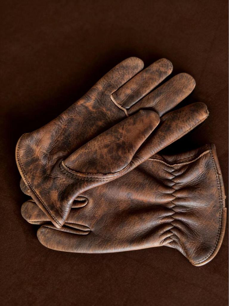 First Layer Cowhide Retro Riding Gloves - Irregular Color, Outdoor Protection & Driving Handling Gloves
