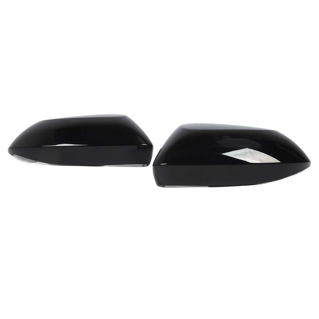 1Pair Rearview Side Mirror Cover High Strength Glossy Black Rugged Side Mirror Cover Cap Housing Replacement for Toyota