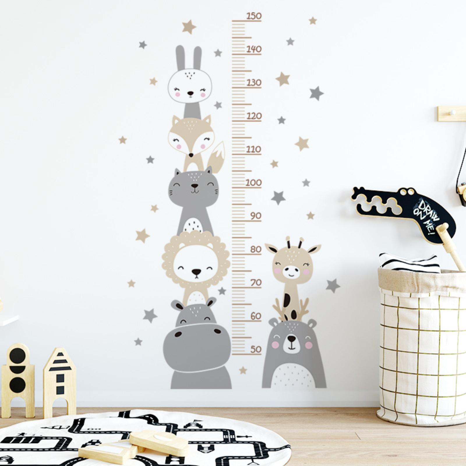 

Cartoon Baby Height Measuring Stick Wall Sticker One Size