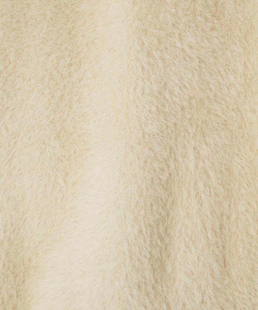 LEE Women'S Round Neck Hairy Logo Knit Sand Beige