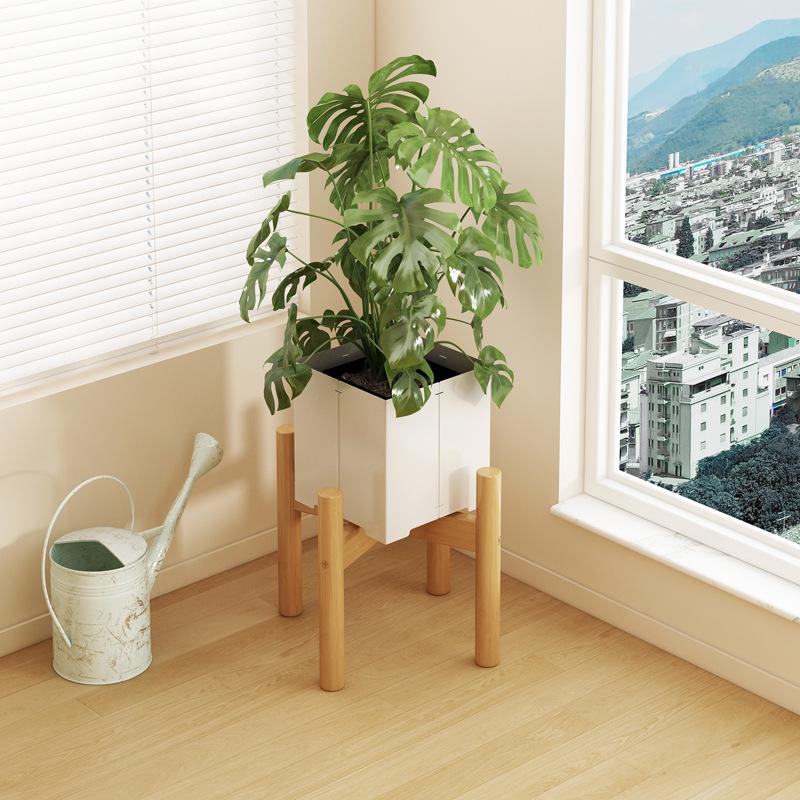 Cross-Shaped Plant Stand: Floor-standing Flower Shelf for Balcony or Living Room