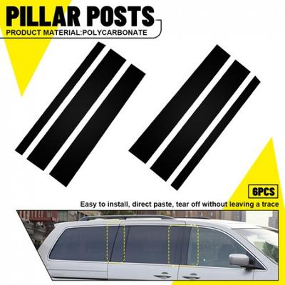 For Honda Odyssey 2005-10 Gloss Black Door Window Panel Pillar Post Trim Cover N