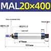Mini Aluminum Alloy Pneumatic Cylinder - Round, Sizes 16/20/25/32/40 x 25/50/75/100/200
