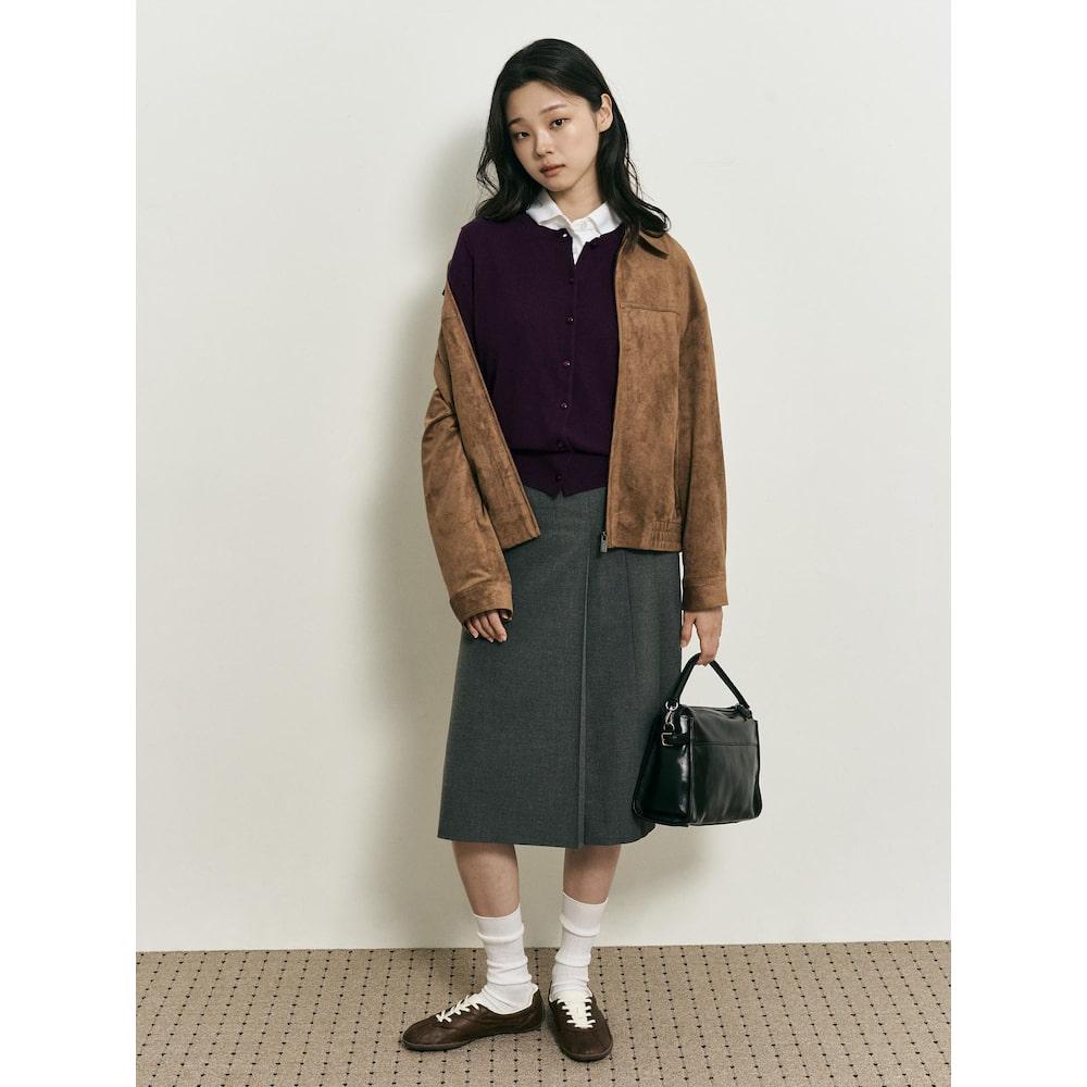Binpolleidiseu [B. My] Pleated Midi Skirt Ash (Bf5827N024)