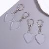 3/5Pcs Guitar Pick Collection Box Keychains Transparent Photo Frame Replaceable Detachable Pendant Musical Accessories