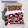 Athletic Bilbao Football Printed 3 Pieces Bedding Set, Comfortable Skin Friendly Bedroom Duvet Cover Set