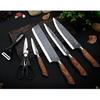 Utaki Stainless Steel Kitchen Knife Set: Santoku, Vegetable Knife, Sashimi Knife, Petty Knife, Scissors, and Peeler. A Great Value 6-piece Set!