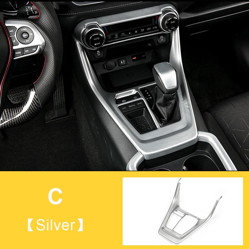 ABS Carbon Fiber Car Gear Shift Panel Cover Sticker Trim Interior For Toyota RAV4 XA50      2024 Accessories