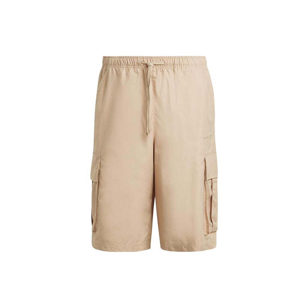 Adidas Originals Riffa City Boy Cargo Solid Color Large Pocket Drawstring Loose Sports Shorts Men Shorts Light-Brown IB8737