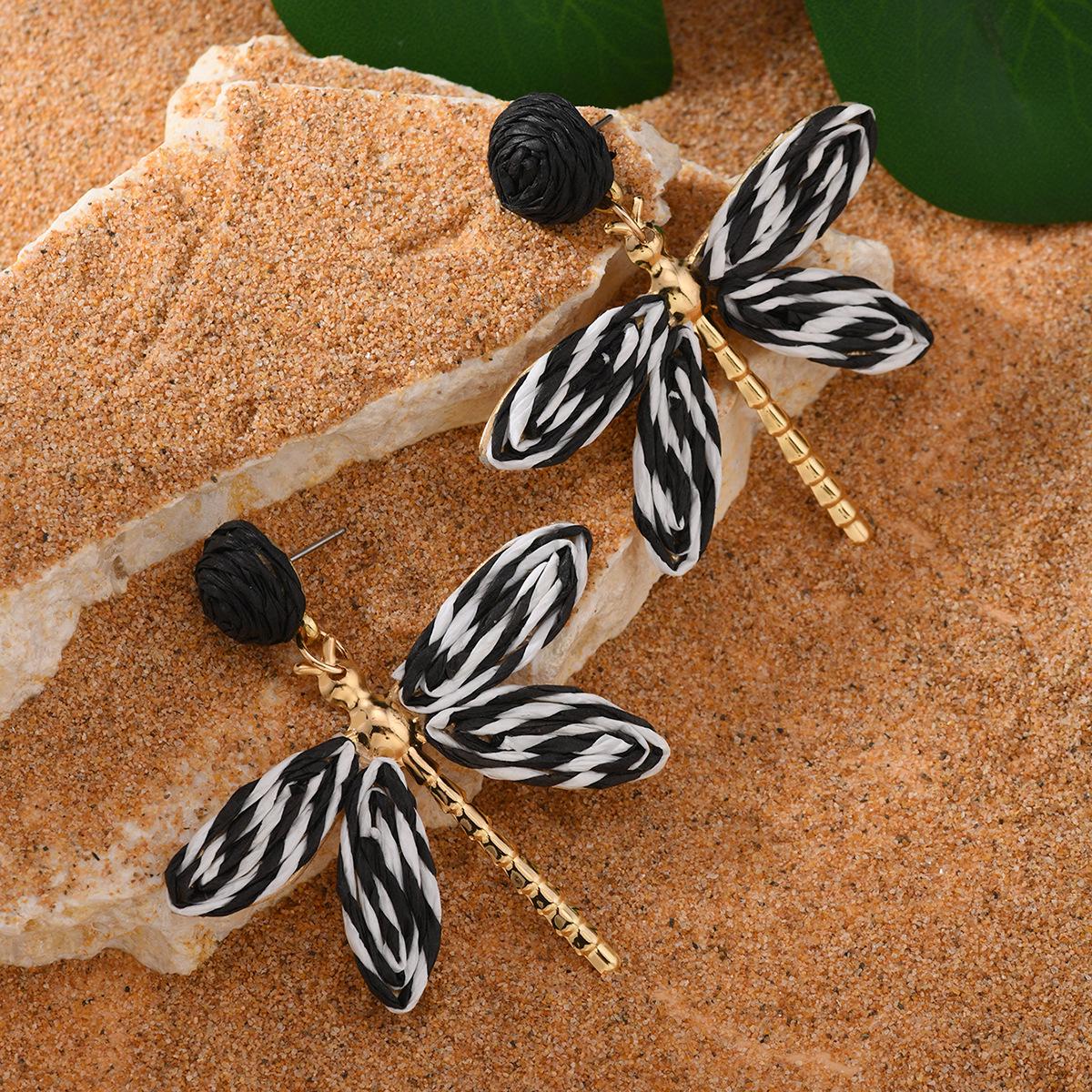 Bohemian C-Shaped Geometric Handmade Woven Earrings