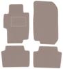Beige Velour Floor Mats For: Honda Accord VII Sedan, Station Wagon, Tourer, Type-S (2002-2008)