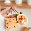 Food Shape Capybala Plush Keychain Capybala Plush Doll Keyring  Schoolbag Decoration
