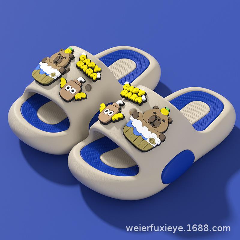 Cartoon children's summer sandals for boys and girls, indoor and outdoor, odor-resistant, non-slip, soft-soled baby bathroom slippers