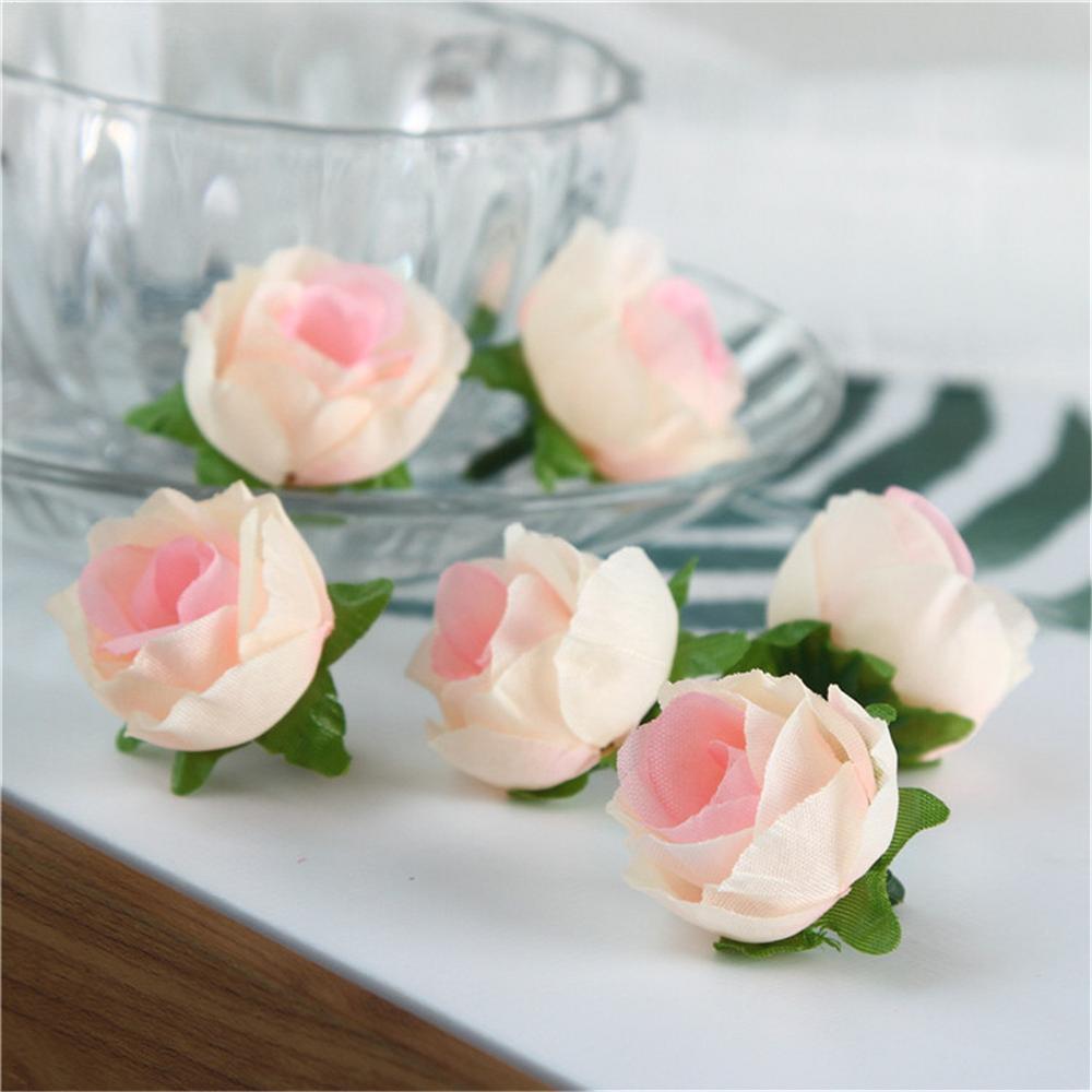 Rose Artificial Flowers 50pcs Simulation Flower Head Fake Roses Wedding Decorated Wall Flower Arrangement home Party Decoration