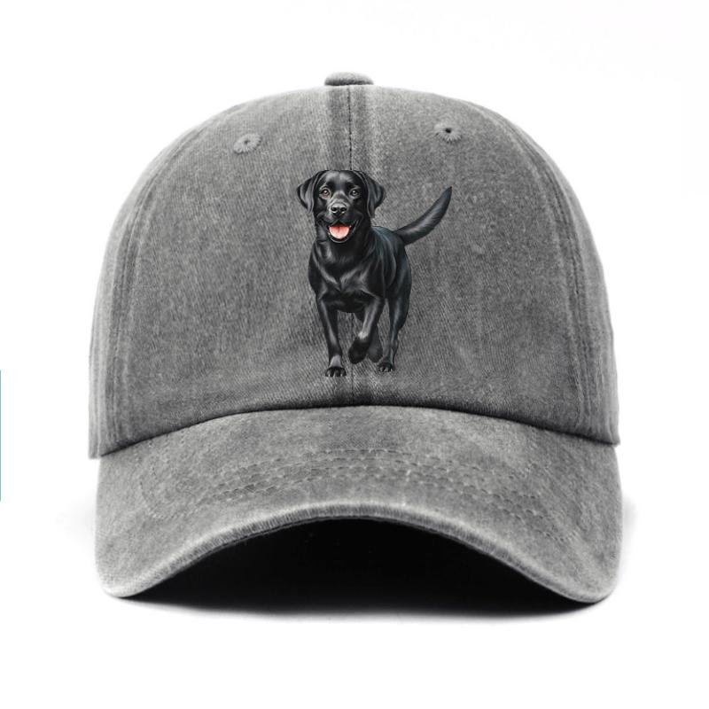 Black Labrador Print Baseball Cap  Adjustable Fit Lightweight  Breathable Perfect Gift for Pet Lovers