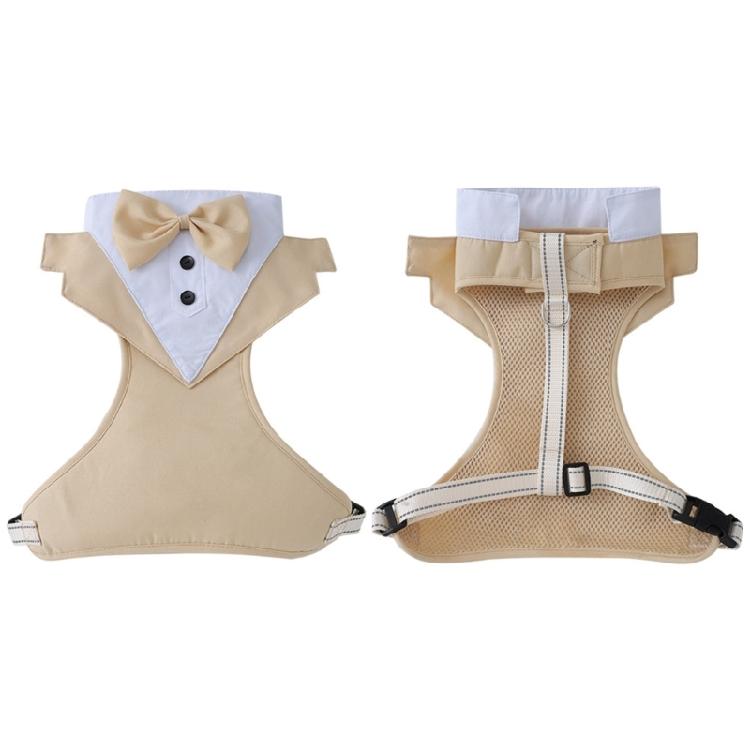 

Comfortable Large Dog Harness for Pet Dogs No Pull Tuxedo Attachments Vest Set Multiple Size M абрикосовий