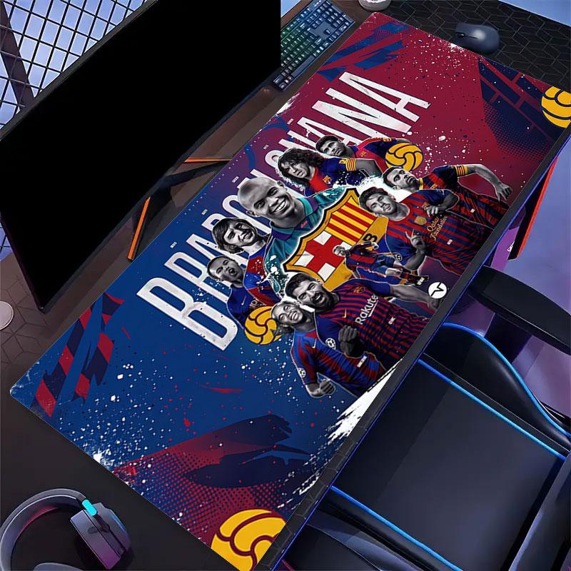 Barcelona Großer Gaming-Tischkissen Rutschfest Laptop Tablet Großes Mauspads XXL Matte Mini-PC Spielmatte Mit Verriegelungskante